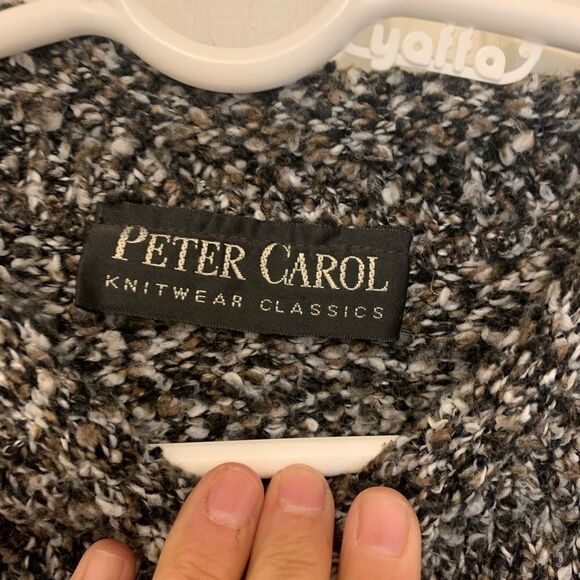 Peter Carol Classics brown/black/white sweater S - Picture 3 of 3